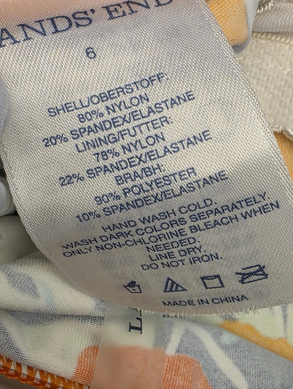 Lands' End Floral Tankini Top Only - Picture 3 of 4